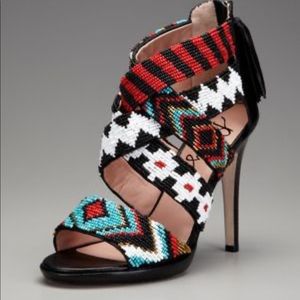 Pencey caius southwestern beaded leather heels 7